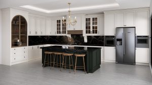 کابینت نئوکلاسیک بیانکو و سبز جنگلی